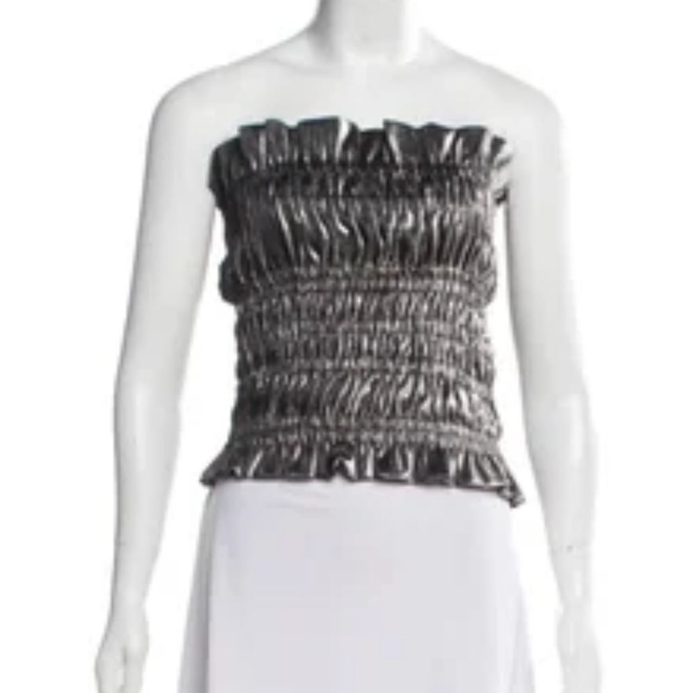 AREA NYC RUCHED TUBE TOP